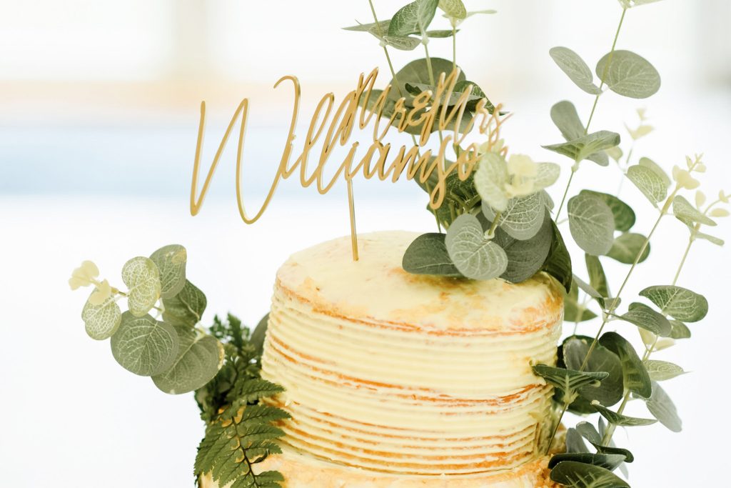 Vegan wedding cake by Truffleupagus Vegan Yums at Drenagh Estate wedding
