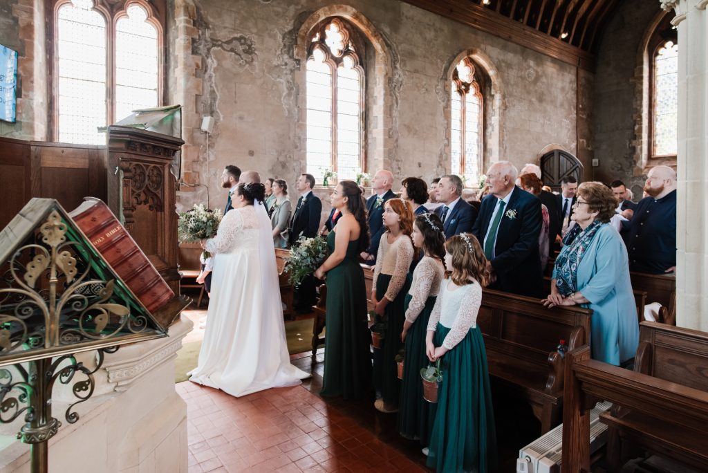 Emotional vows inside St Donard’s Community Church wedding ceremony