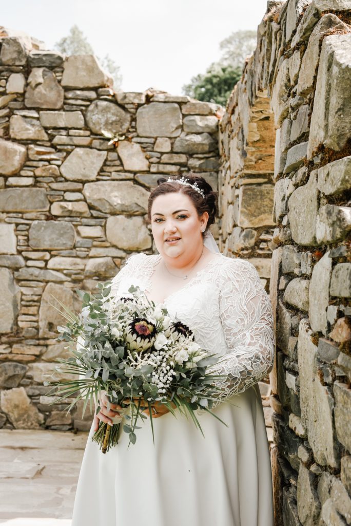 Bride's wedding portrait in Northern Ireland Millbrook Lodge Ballynahinch